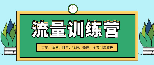 流量訓(xùn)練營，百度、微博、抖音、視頻、微信全套引流教程（原價2980元）