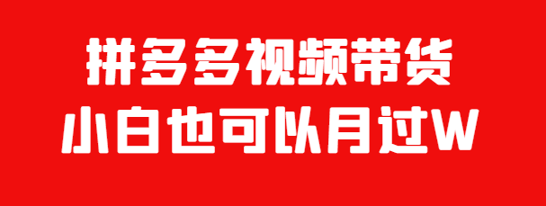 快速盈利項(xiàng)目，拼多多或者視頻號搬運(yùn)掛車帶貨月入過萬！